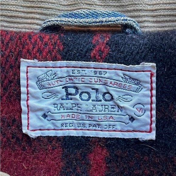 Ralph Lauren Blue Denim Jacket with Tan Collar - Picture 2 of 7